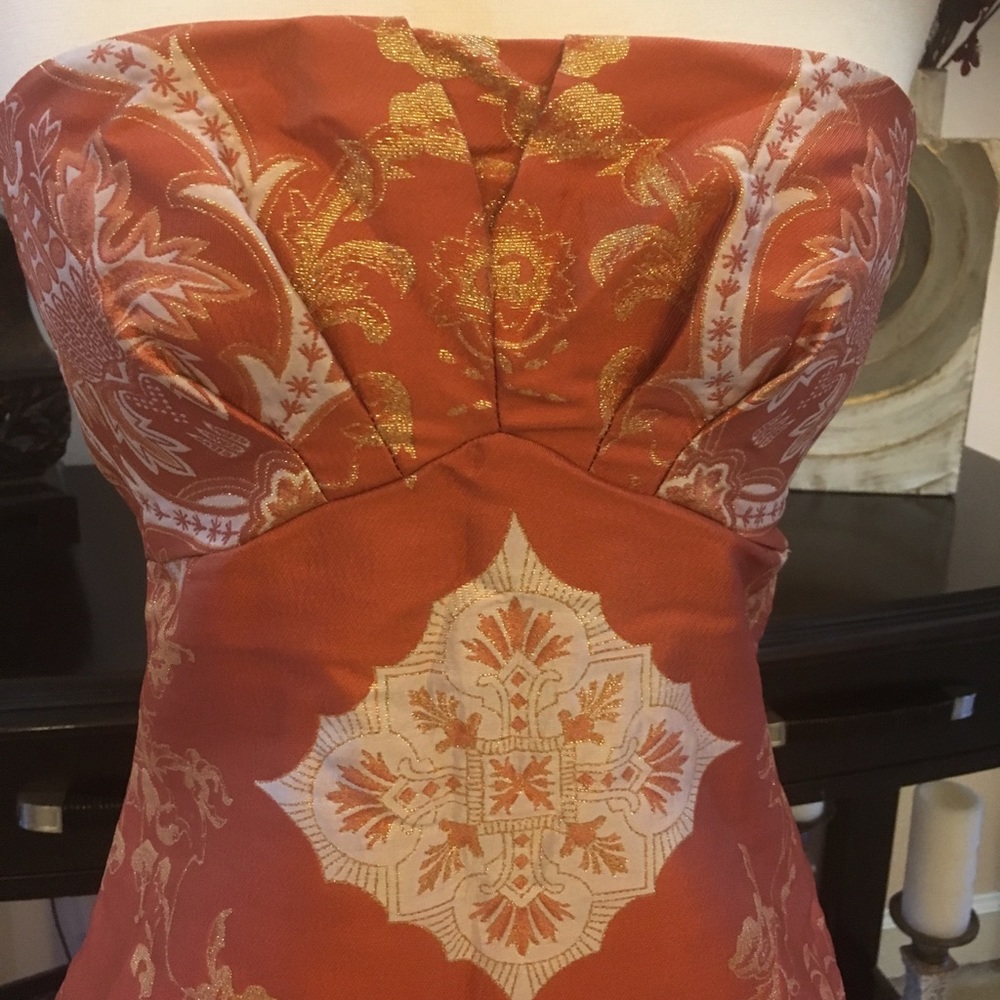 Free people patterned strapless mini dress - Picture 5 of 8